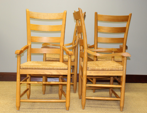 Ladderback Rush Seat Armchairs